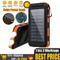 Solar Power Bank 30000mAh Tragbar Externer Batterie Ladegerät Wasserdichtes DHL