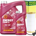 MANN ÖLFILTER + 5W-30 MOTORÖL passend für VW GOLF 7 PASSAT AUDI A3 A4 A5 A6 Q3