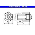 1x Adapter, Bremsleitung ATE 03.3510-0800.1 passend für BUESSING HANOMAG