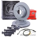 ZIMMERMANN BREMSSCHEIBEN +BELÄGE +WK HINTEN FÜR 1-ER F20 2-ER F22 3-ER F30 4-ER
