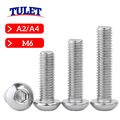 M6 ISO 7380 Edelstahl A2 A4 Linsenkopfschrauben Innensechskant Linsenkopf M6x