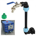 IBC Schwanenhals 3/4" Auslaufhahn Regenwassertank Regenfass Container Adapter