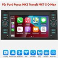 Android 13 GPS Autoradio 64G Carplay NAVI Für Ford Focus MK2 Transit MK7 S C-Max