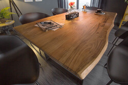 Massivholz Esstisch MAMMUT AUSWAHL Wild-Akazie Industrial Design Holztisch Tisch