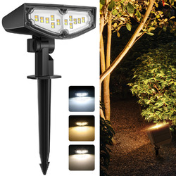 LED Solarstrahler Solarleuchte Außen Solarlampe Gartenstrahler Solar Spot Light