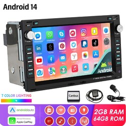 Carplay Für Polo 9N VW Golf Jetta MK4 Passat B5 T5 T4 SWC GPS NAV Android 14 7"