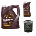 FEBI BILSTEIN Ölfilter 6L MANNOL Energy Combi LL 5W-30 für Toyota Aygo WNB1_