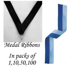 Hellblau und blau Medaillenbänder mit Clip gewebt in Packungen mit 1,10,50,100