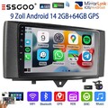 DAB+ Autoradio Android14 Carplay Für Smart Fortwo 451 2011-2015 KAM GPS NAVI RDS