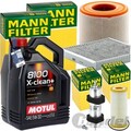 MANN INSPEKTIONSPAKET+5L MOTUL 5W-30 MOTORÖL passend für AUDI A6 C7 4GD 2.0 TDI