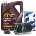 BOSCH ÖLFILTER + 5L 5W30 ÖL 504 507 + SCHRAUBE VW BORA GOLF PASSAT AUDI A3 A4 A6