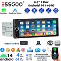 DAB+ Android 14 Autoradio Universal 1 DIN 4+64G Carplay Navi USB Typ-C BT + KAM