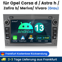 2+64GB Android13 Autoradio CarPlay Für Opel Astra H Corsa C D Zafira B GPS Navi