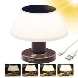 Solar LED Tischlampe Outdoor Lampe Tischleuchte Außen GartenBeleuchtung Terrasse