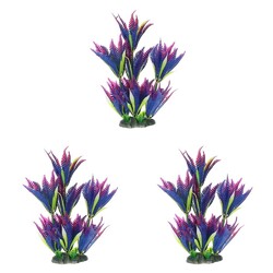  Set of 3 Künstliche Wasserpflanzen Aquarium-Landschaftsdekoration