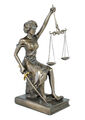 Dekofigur Justitia Göttin der Gerechtigkeit Skulptur Plastik bronziert 29 cm mit