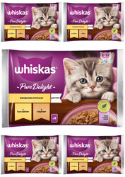 Whiskas Nassfutter für Katzen Junior Pure Delight Frischebeutel 5 x 4 x 85 g