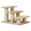 Tiertreppe Katzentreppe Hundetreppe Treppe für Katze und Hunde 3 Stufen Creme