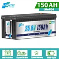 150Ah 24V Lithium Batterie LiFePO4 Akku 100A BMS für Wohnmobil Mit EU Ladegerät