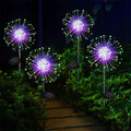 2/4x 200LED Solarleuchte Feuerwerk Licht Lichterkette Solarlampe Außen Deko，