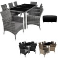 Poly Rattan Sitzgruppe Gartenmöbel Set Gartenlounge Gartenset Sitzgarnitur 8+1
