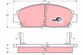 TRW Bremsbelagsatz Scheibenbremse COTEC GDB1061 für PRELUDE ROVER HONDA 600 5 CE