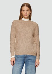 s.Oliver Damen Strickpullover mit Rippdetail Rundhals-Ausschnitt langarm 38 - 46