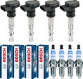 4x VEMO Zündspule+BOSCH Zündkerze für Ford C-Max II DXA/CB7 DXA/CEU 1.6