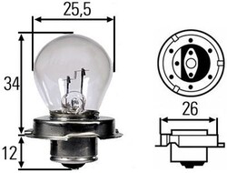 S3 Halogenbirne Scheinwerfer Standard Range (8GA 008 899-061) OEM Hella