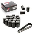 20x Radschraubenkappen Abdeckkappen Radmuttern lang 17 mm schwarz für PORSCHE