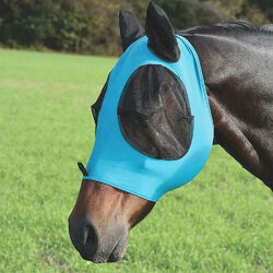 Pferd Anti Fliegenmaske Kapuze Vollgesichtsnetz Schutz Anti-UV  DE