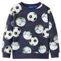 Kinder Sweatshirt Langarmshirt Pullover Pulli Kinderpullover Shirt Marineblau vi