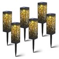 6x LED Solarleuchte Solarlampe Gartenlicht Außen-Beleuchtung Schattenlaterne