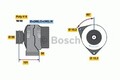 BOSCH 0 986 038 170 Lichtmaschine Generator 90A 14V für SSANGYONG MUSSO (FJ)