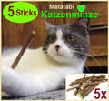5x Katzenminze ORIGINAL "Matatabi" 😽Catnip Kauholz Zahnpflege Katze Sticks ✔  