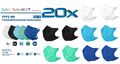 20x MedMaXX FFP2 NR Atemschutzmaske auch für Kinder geeignet Größe S bunt
