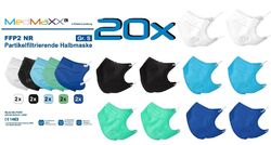 20x MedMaXX FFP2 NR Atemschutzmaske auch für Kinder geeignet Größe S buntpersönliche Schutzausrüstung PSA • ideal für Schulen