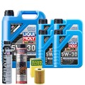 Motoröl 5W30 LIQUI MOLY Longtime High Tech 9L +MANN Ölfilter +Spülung +Cera Tec