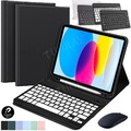Tastatur Hülle Mit Stifthalter für iPad 11/10/9/8/7th Air 11" 2025 Pro 11 QWERTZ