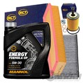 FILTERSET INSPEKTIONS-KIT + MANNOL 5W-30 ÖL passend für 1.1+1.4 CITROEN C2 C3