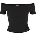 Urban Classics Ladies Organic Off Shoulder Rib Tee Damen Top Schulterfrei Bio