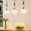 Lindby Aurell Hängelampe Pendelleuchte Deckenlampe Glas 3-flammig nickel