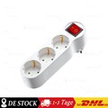 1/2X 3-fach Steckdosenleiste mit Schalter 3er Steckdose Mehrfachstecker