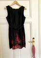 St. Emile Sommer elegantes Etui Kleid, Schwarz / Rot, Gr. 38, sehr guter Zustand