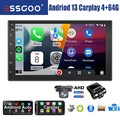 2 DIN Android 14 4+64G Carplay Autoradio Bluetooth GPS NAV WiFi RDS DVR + Kamera