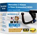 ANHÄNGERKUPPLUNG vert. abnehmbar für Mercedes C-Klasse W203 00-07 +7pol E-Satz
