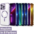Magsafe Bumper für iPhone Plating 16 15 14 13 12 Pro Max Mini Handy Schutz Hülle