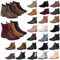 Klassische Damen Stiefeletten Chelsea Boots Leder-Optik Schuhe 77186 New Look