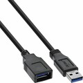 3x InLine USB 3.0 Kabel A Stecker / Buchse SuperSpeed bis zu 5GBit/s schwarz 5m