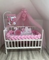 Babybett-Set Betthimmel Baldachin Moskitonetz Baby  verschiedene Farben Designs
